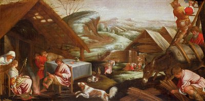 Winter Scene by Jacopo Bassano